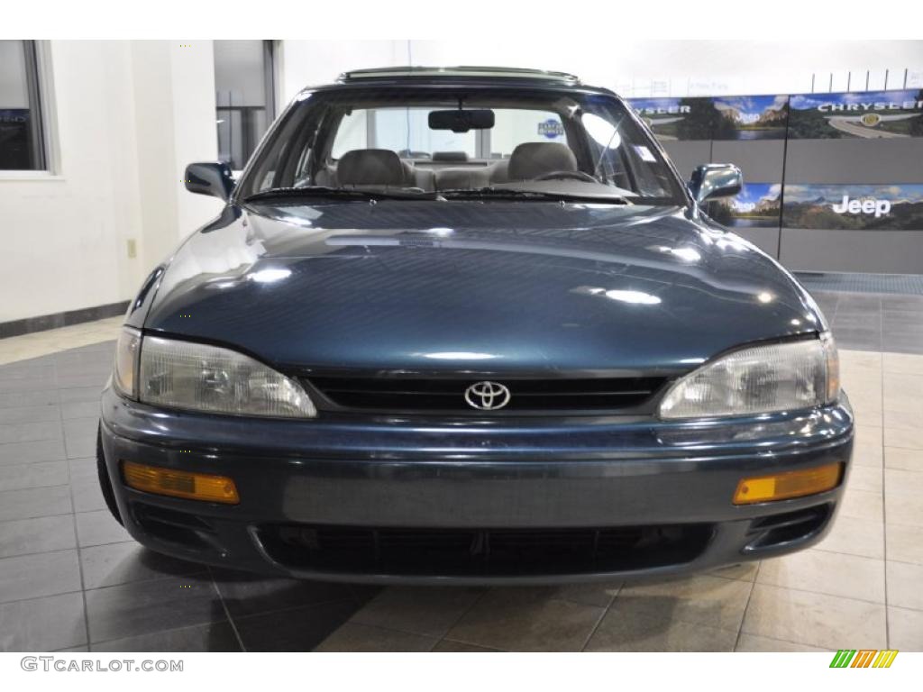 1996 Camry LE Sedan - Dark Emerald Green Metallic / Beige photo #3