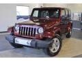 2008 Red Rock Crystal Pearl Jeep Wrangler Unlimited Sahara  photo #2