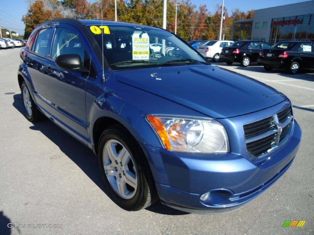 2007 Caliber SXT - Marine Blue Pearl / Pastel Slate Gray photo #14