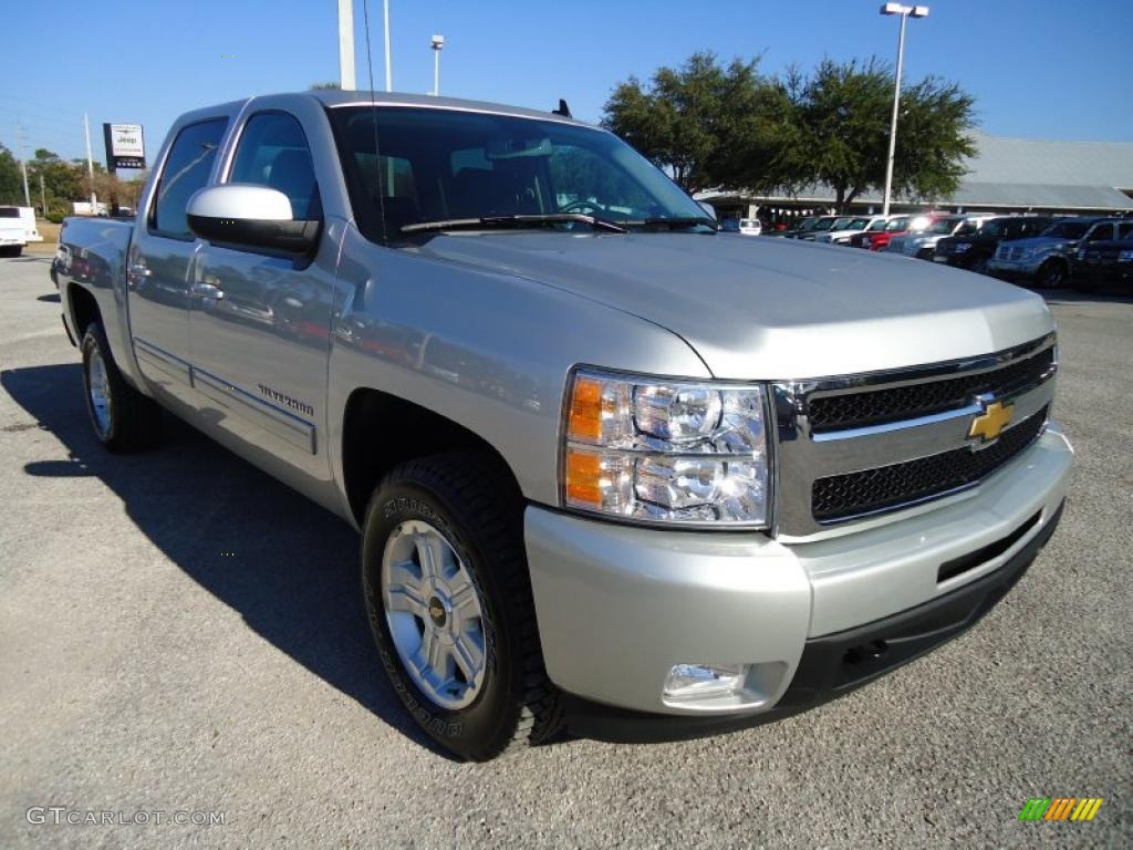 2010 Silverado 1500 LTZ Crew Cab 4x4 - Sheer Silver Metallic / Ebony photo #12