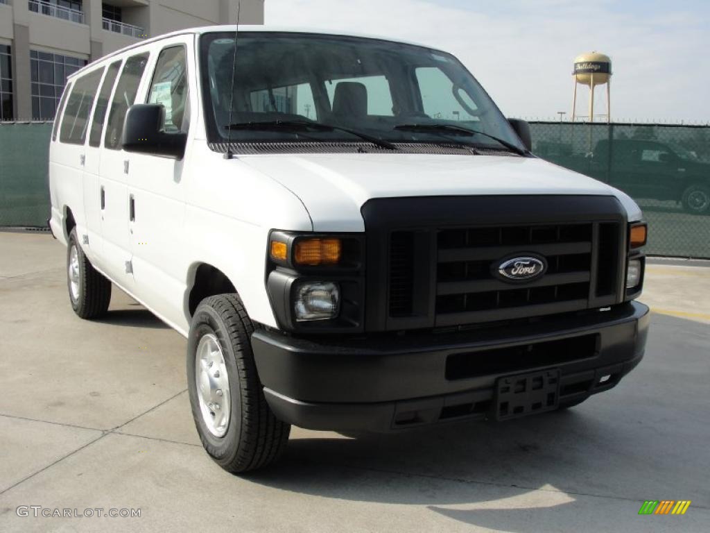 2011 E Series Van E350 XL Extended Passenger - Oxford White / Medium Flint photo #1
