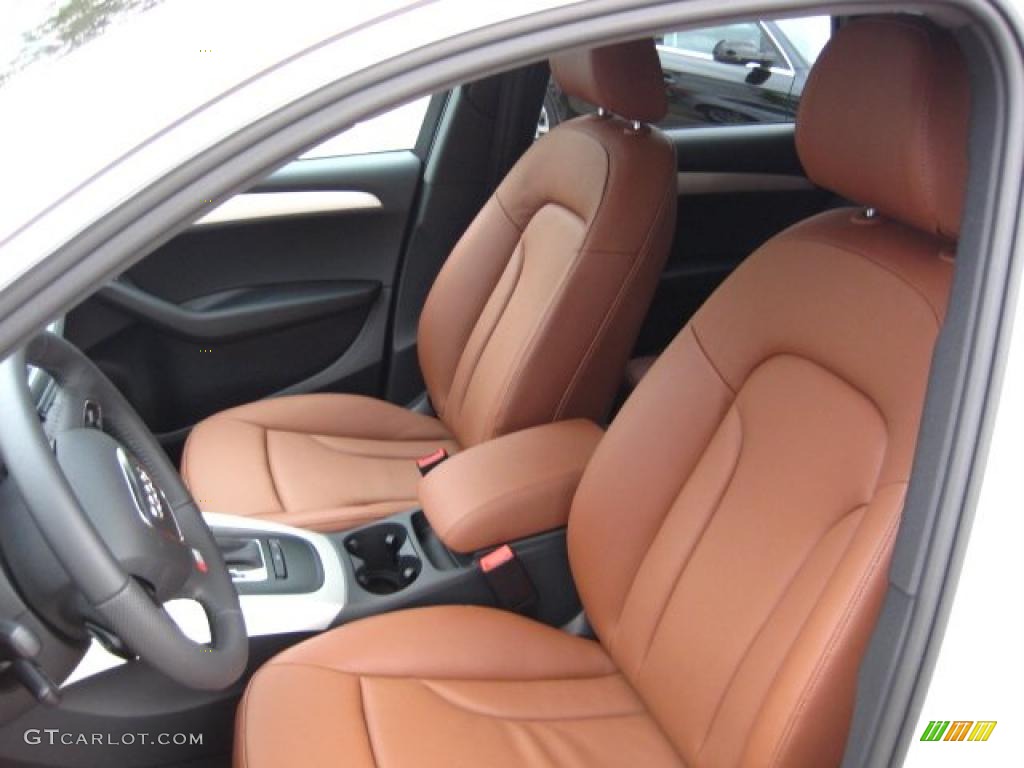 Cinnamon Brown Interior 2011 Audi Q5 3.2 quattro Photo #41980195