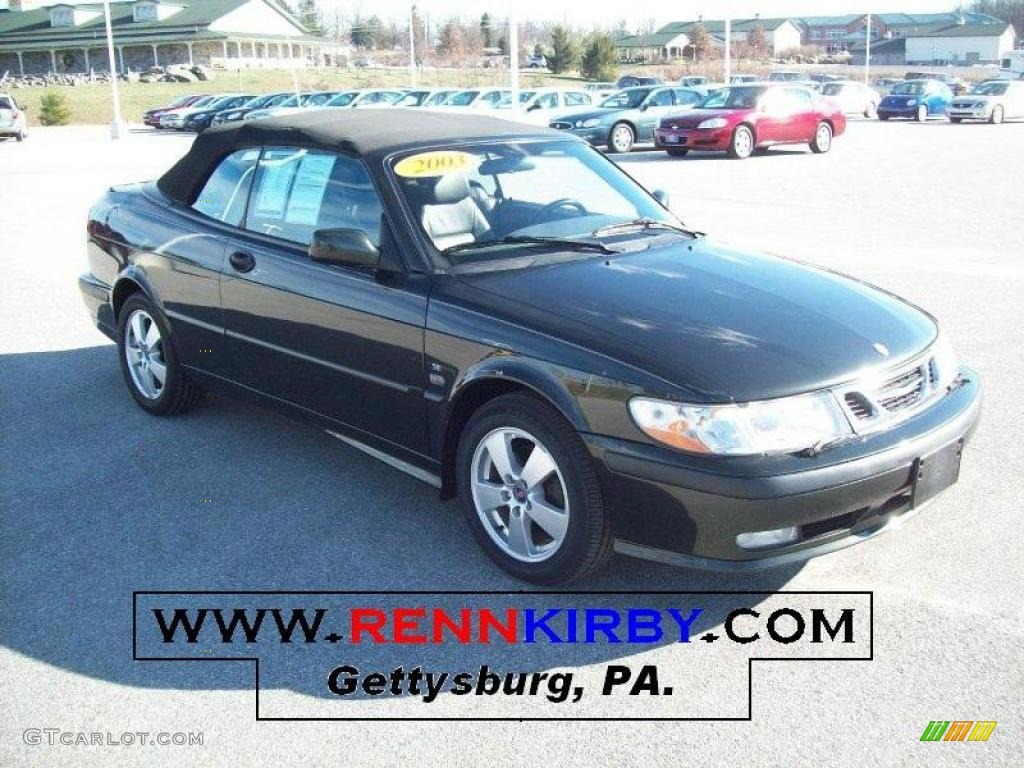 2003 9-3 SE Convertible - Graphite Green Metallic / Charcoal Grey photo #1