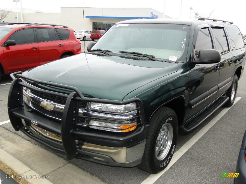 2003 Suburban 1500 4x4 - Dark Green Metallic / Gray/Dark Charcoal photo #3