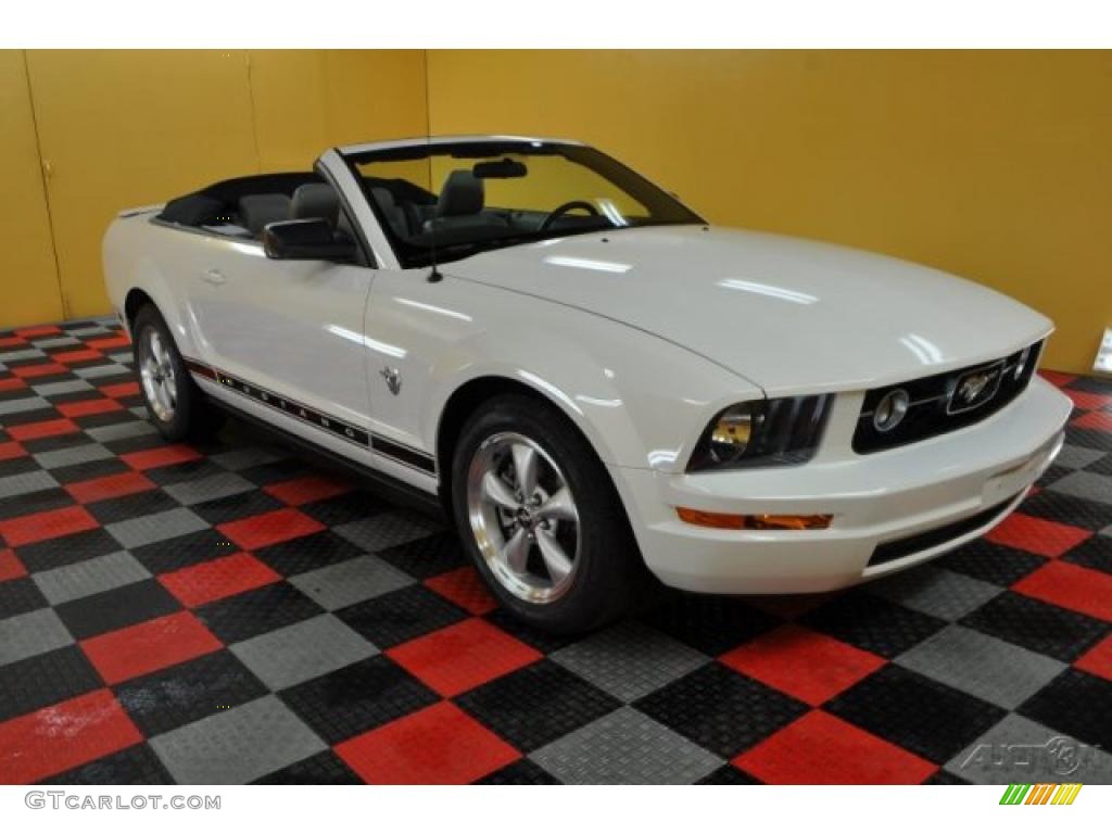 2009 Mustang V6 Convertible - Performance White / Light Graphite photo #1
