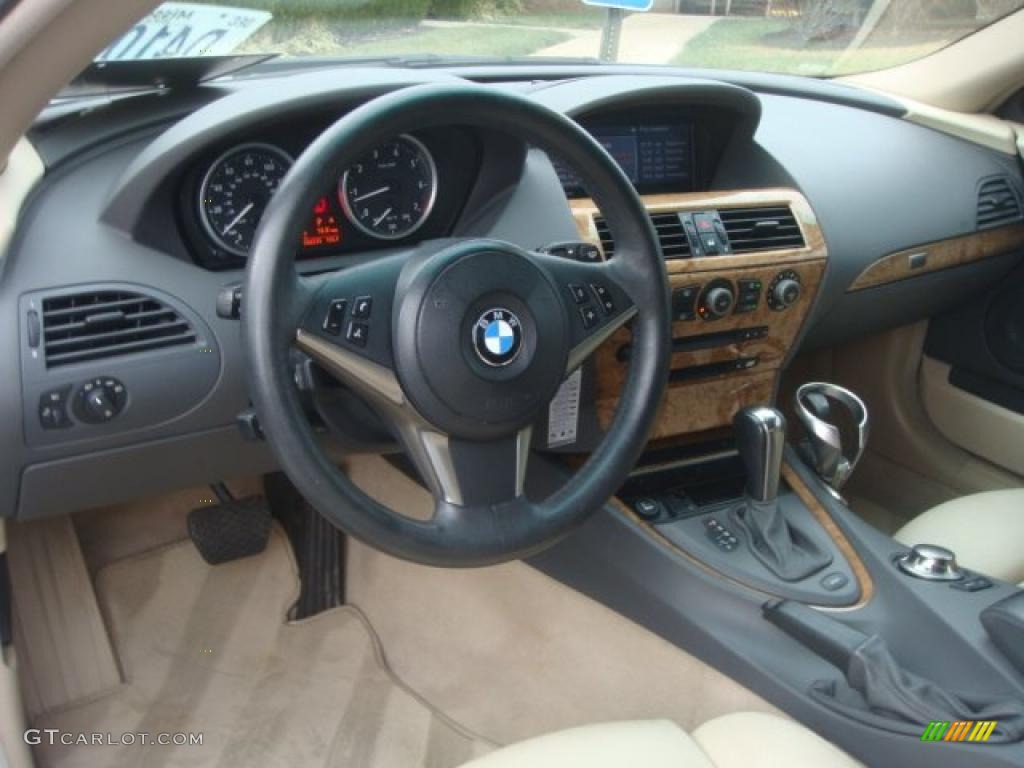 Creme Beige Interior 2004 BMW 6 Series 645i Coupe Photo #41987131