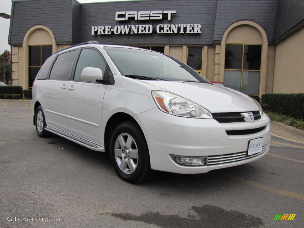 2004 Sienna XLE - Arctic Frost White Pearl / Stone Gray photo #1