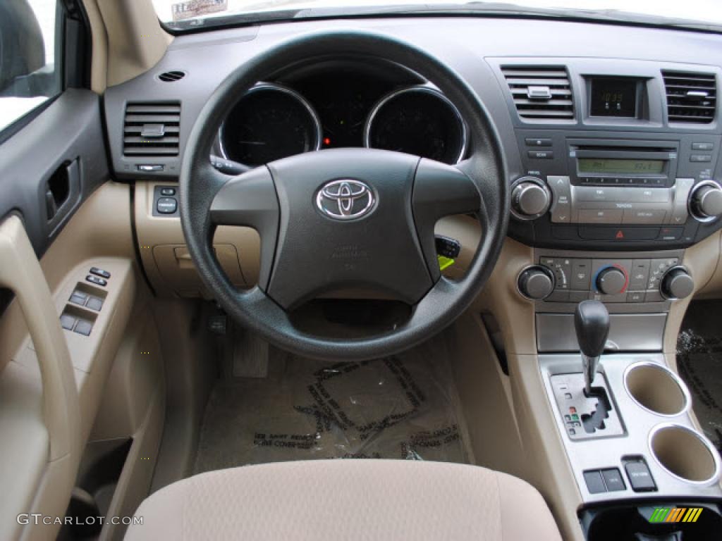 2008 Highlander  - Black / Sand Beige photo #10