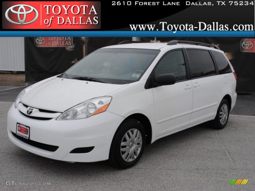 Super White Toyota Sienna