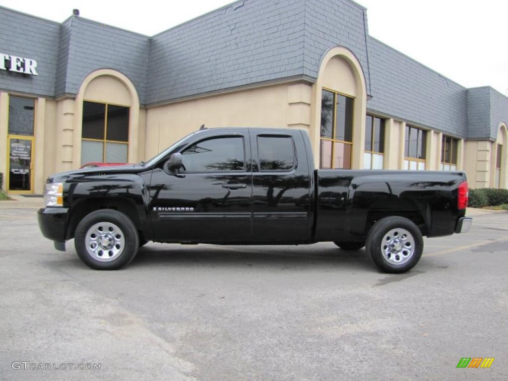 2009 Silverado 1500 LT Extended Cab - Black Granite Metallic / Ebony photo #4