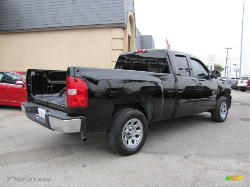 2009 Silverado 1500 LT Extended Cab - Black Granite Metallic / Ebony photo #6