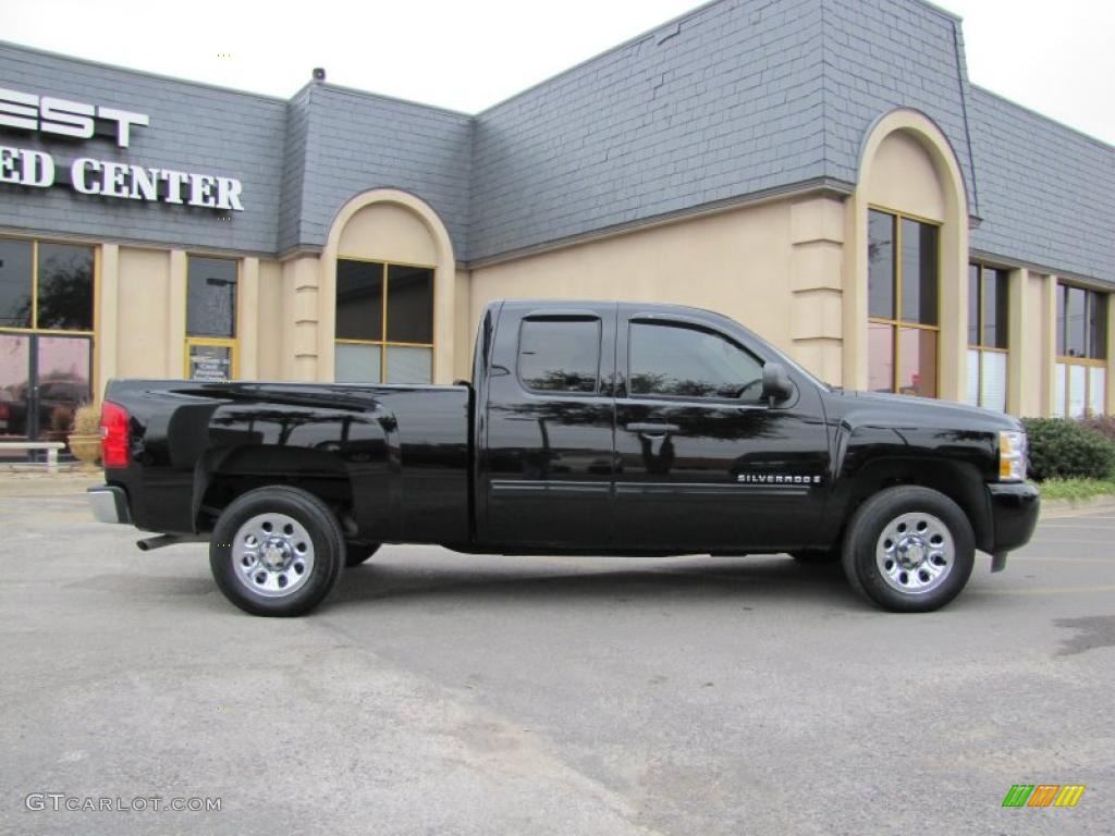 2009 Silverado 1500 LT Extended Cab - Black Granite Metallic / Ebony photo #7