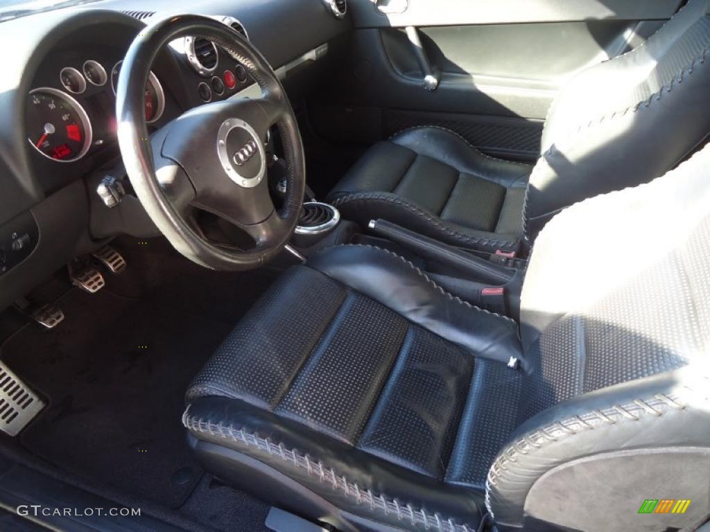 Ebony Interior 2003 Audi TT 1.8T quattro Roadster Photo #41995800