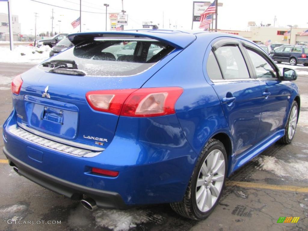 Octane Blue Metallic 2010 Mitsubishi Lancer Sportback RALLIART AWD Exterior Photo #41998060
