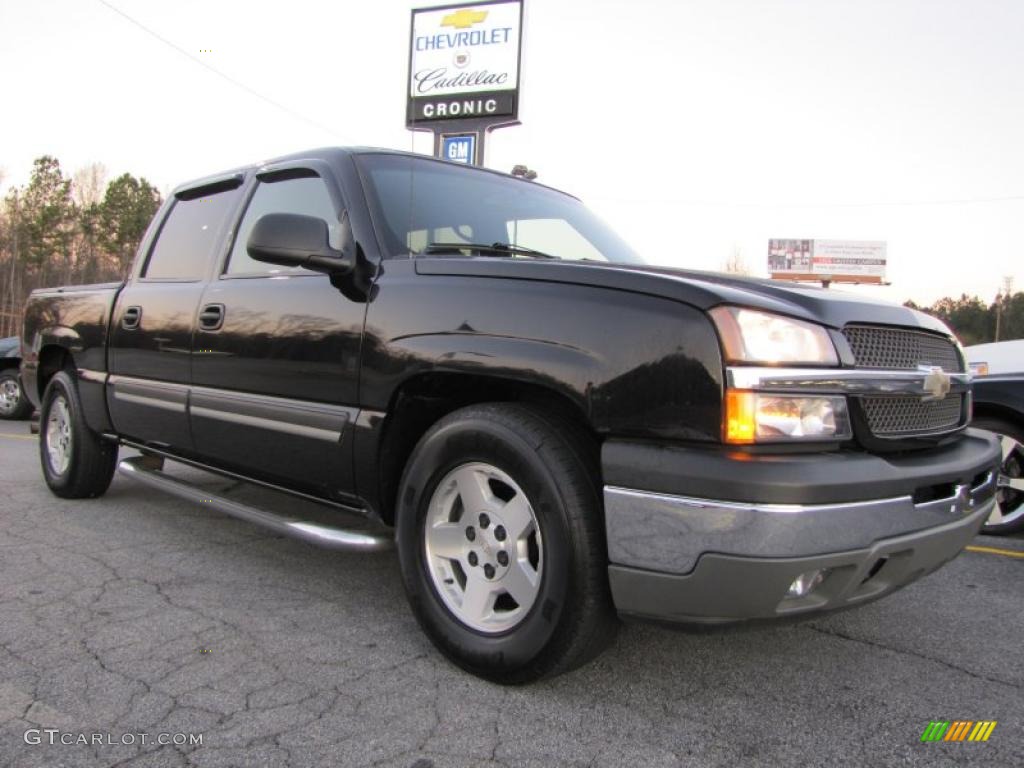 2005 Silverado 1500 LS Crew Cab - Black / Dark Charcoal photo #1