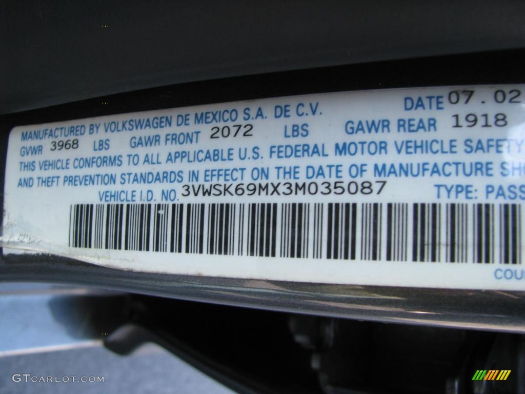 2003 Jetta GLS Sedan - Platinum Grey Metallic / Grey photo #16