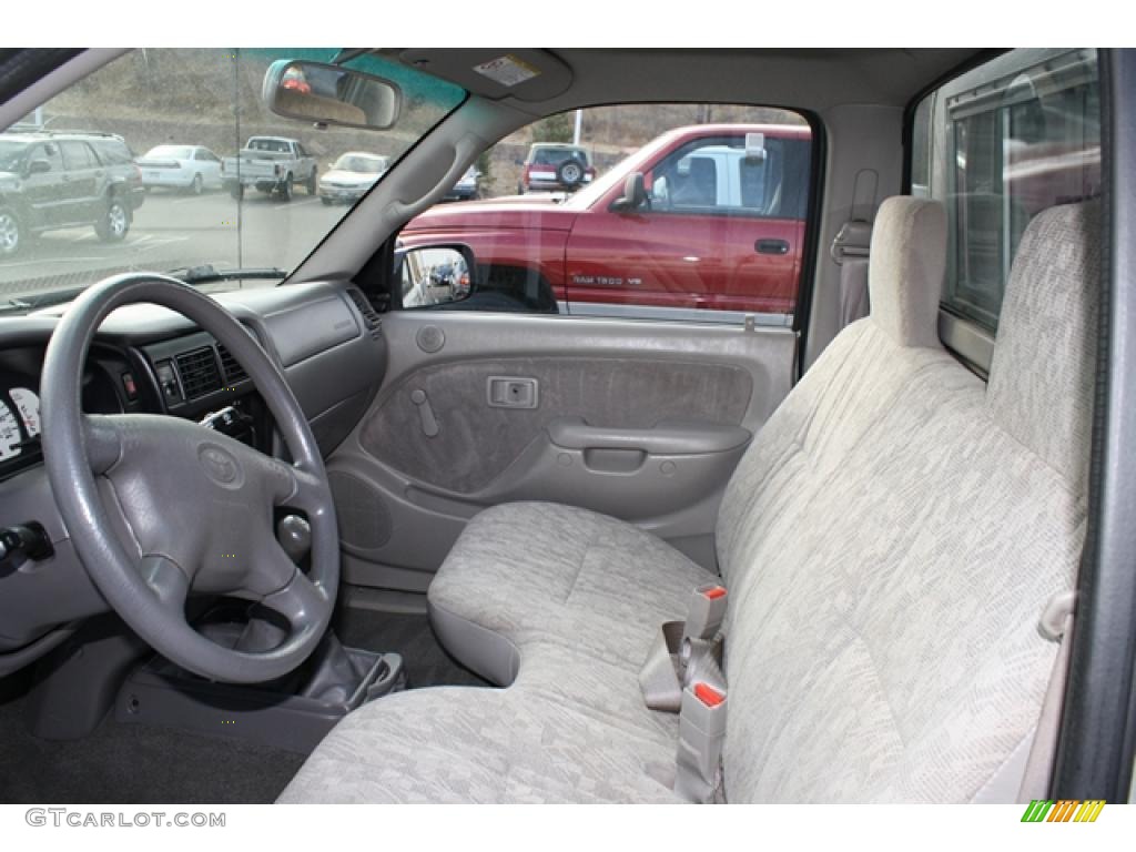 Charcoal Interior 2001 Toyota Tacoma Regular Cab 4x4 Photo #42006200