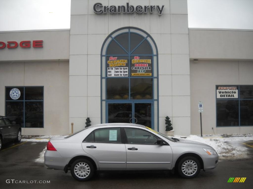 2007 Accord Value Package Sedan - Alabaster Silver Metallic / Black photo #1
