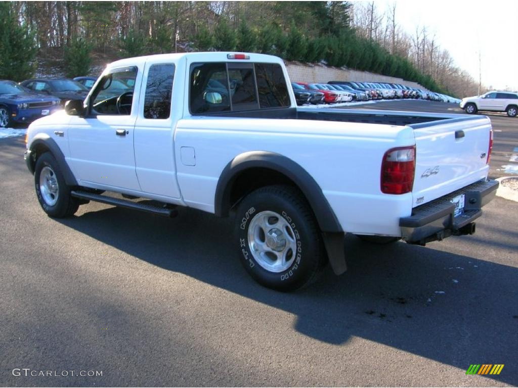 2003 Ranger XLT SuperCab 4x4 - Oxford White / Dark Graphite photo #4