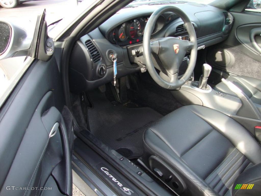 Black Interior 2004 Porsche 911 Carrera 4S Coupe Photo #42011444