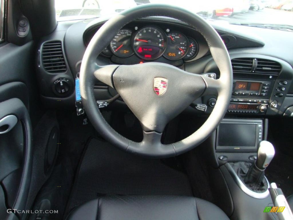 2004 Porsche 911 Carrera 4S Coupe Black Steering Wheel Photo #42011740