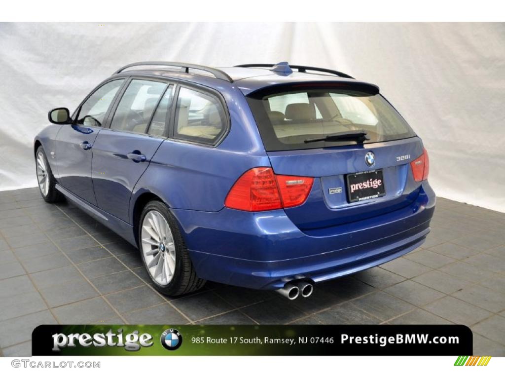 2010 3 Series 328i xDrive Sports Wagon - Montego Blue Metallic / Beige photo #4