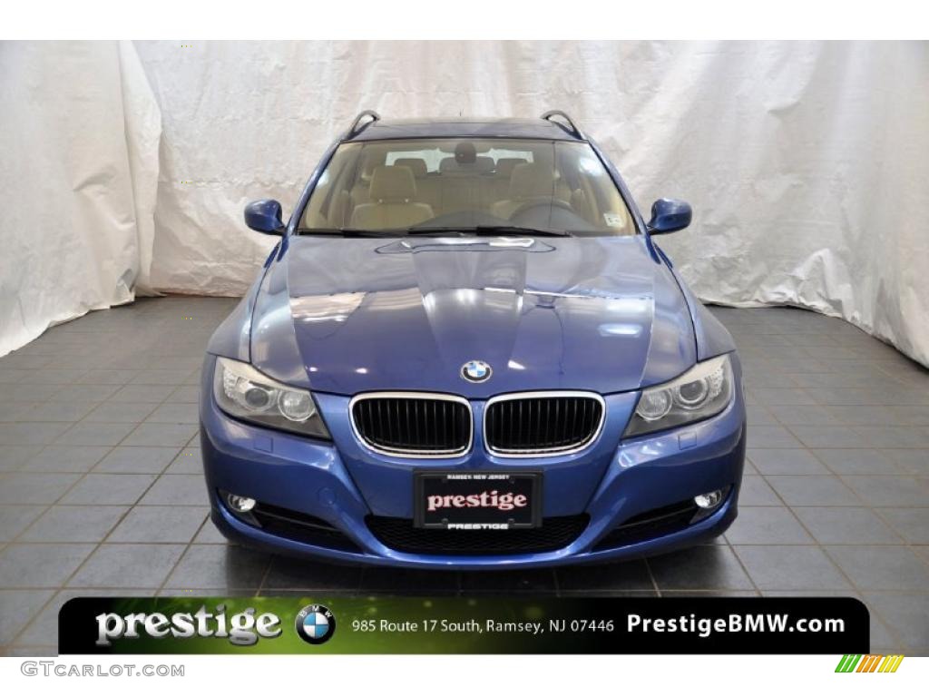 2010 3 Series 328i xDrive Sports Wagon - Montego Blue Metallic / Beige photo #6