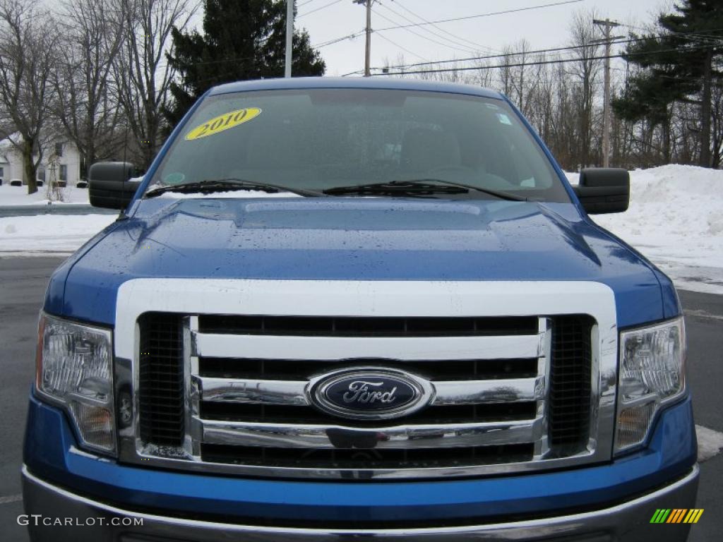 2010 F150 XLT SuperCrew 4x4 - Blue Flame Metallic / Medium Stone photo #15