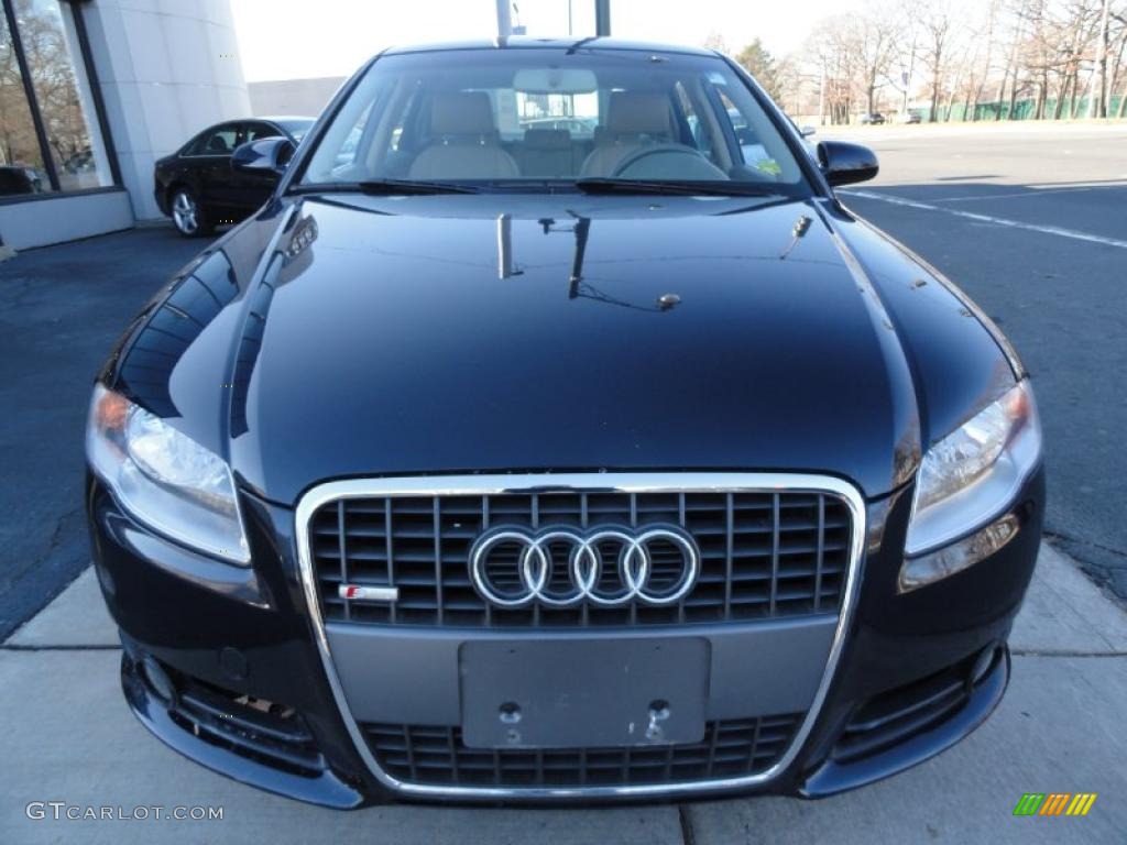 2008 A4 2.0T quattro Sedan - Moro Blue Pearl Effect / Beige photo #2