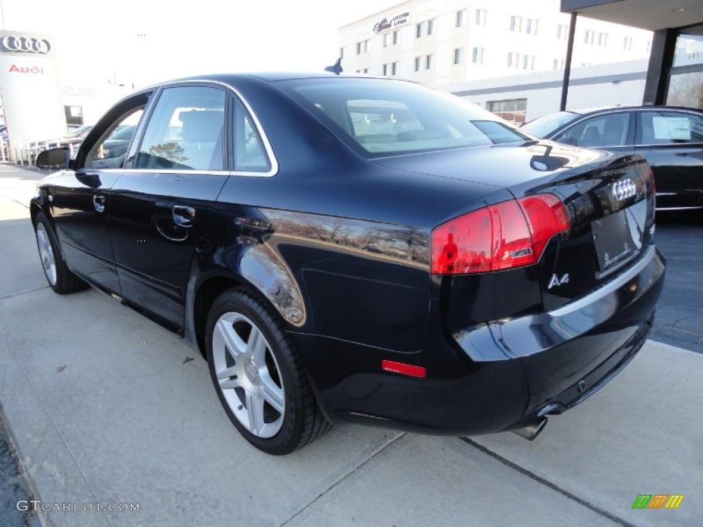 2008 A4 2.0T quattro Sedan - Moro Blue Pearl Effect / Beige photo #3