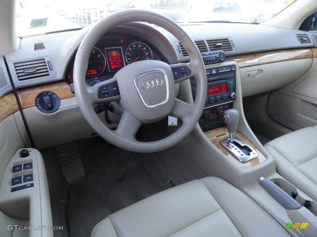 2008 A4 2.0T quattro Sedan - Moro Blue Pearl Effect / Beige photo #10