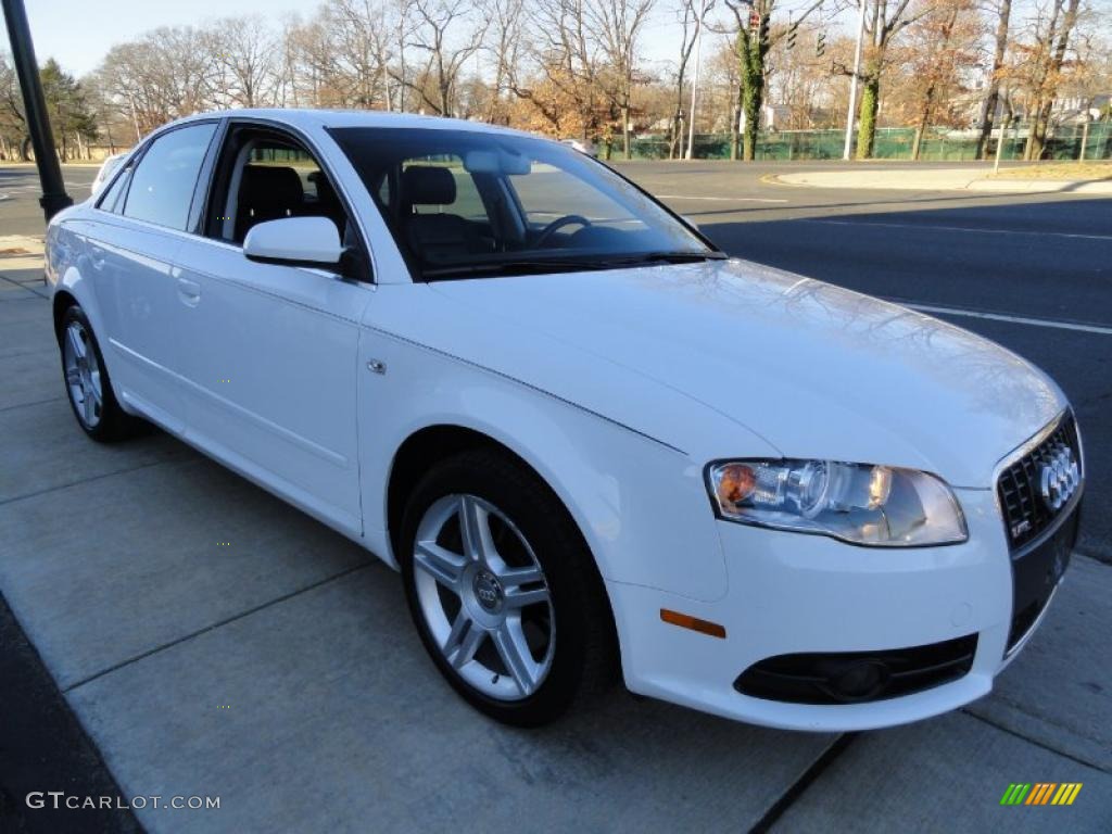 2008 A4 2.0T quattro Sedan - Ibis White / Black photo #6