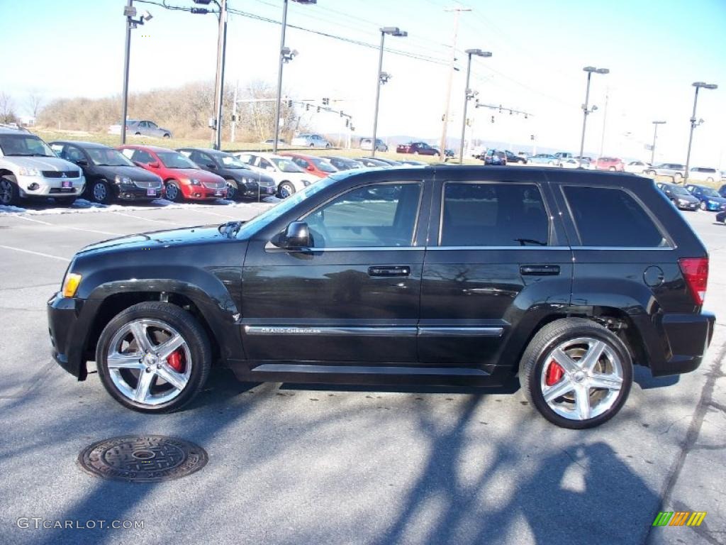 Brilliant Black Crystal Pearl 2009 Jeep Grand Cherokee SRT-8 4x4 Exterior Photo #42031135