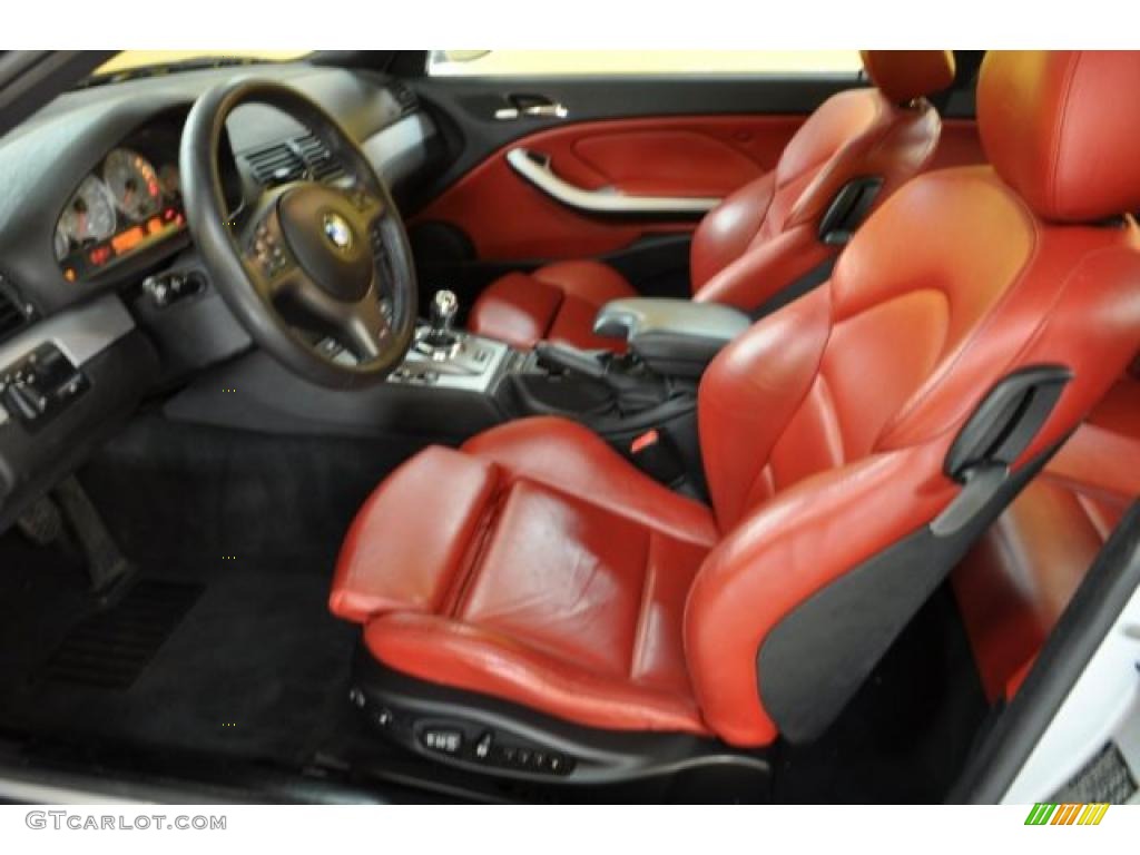 Imola Red Interior 2004 BMW M3 Coupe Photo #42032435