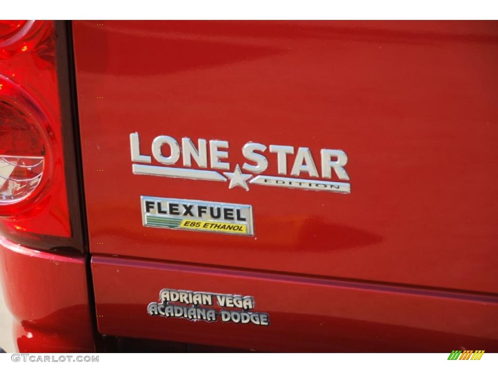 2007 Ram 1500 Lone Star Edition Quad Cab - Inferno Red Crystal Pearl / Medium Slate Gray photo #6