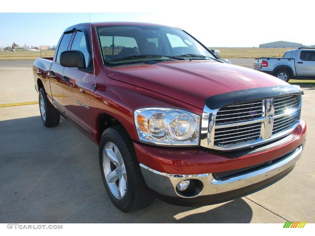 2007 Ram 1500 Lone Star Edition Quad Cab - Inferno Red Crystal Pearl / Medium Slate Gray photo #9