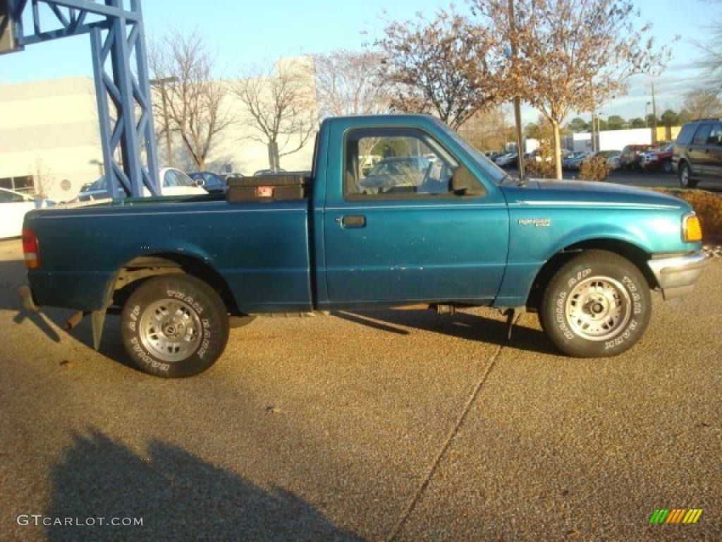 1995 Ranger XL Regular Cab - Cayman Green Metallic / Grey photo #5