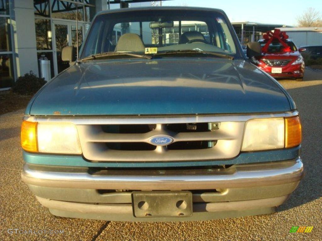 1995 Ranger XL Regular Cab - Cayman Green Metallic / Grey photo #6