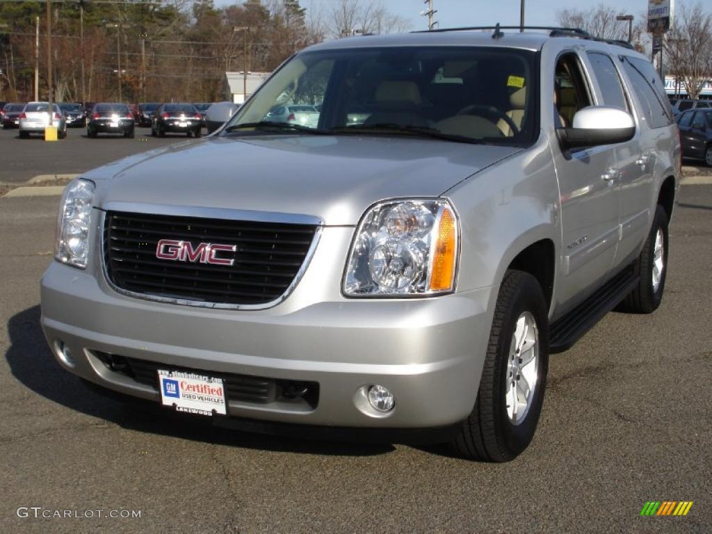 2010 Yukon XL SLT 4x4 - Pure Silver Metallic / Light Tan photo #1