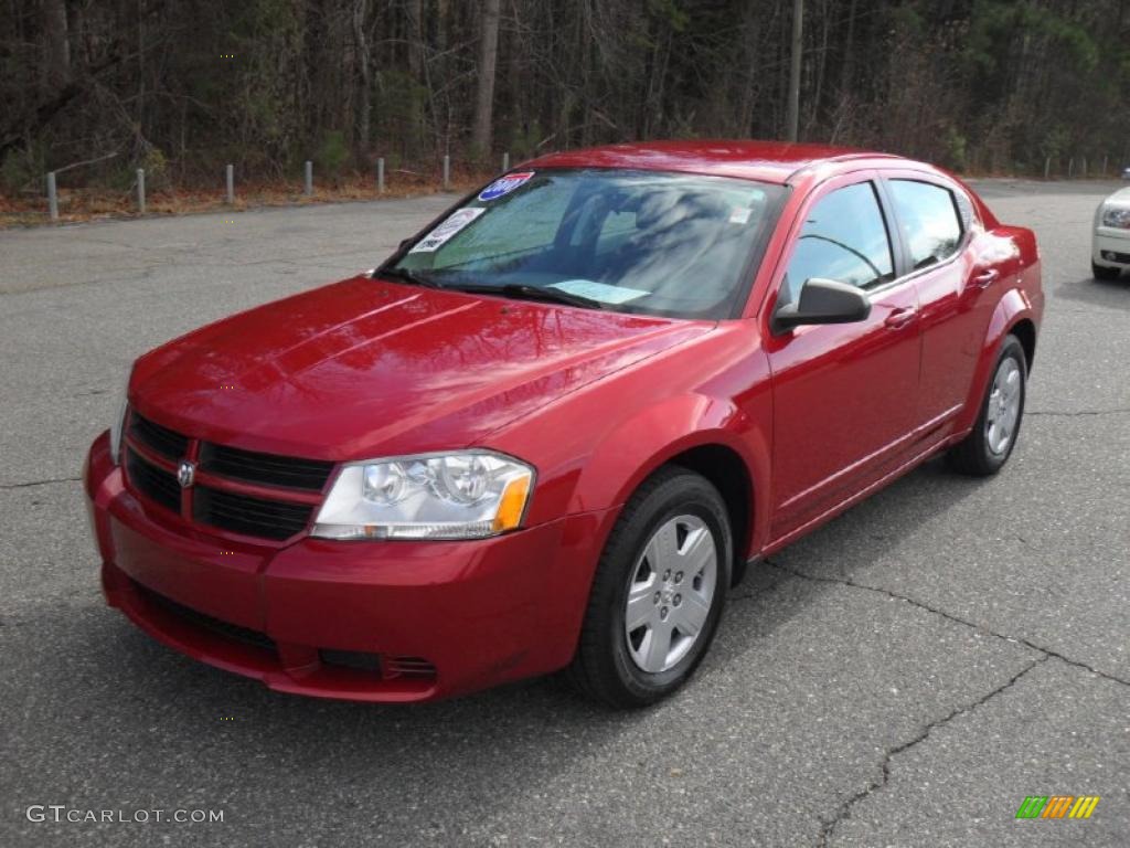 2010 Avenger SXT - Inferno Red Crystal Pearl / Dark Slate Gray photo #1