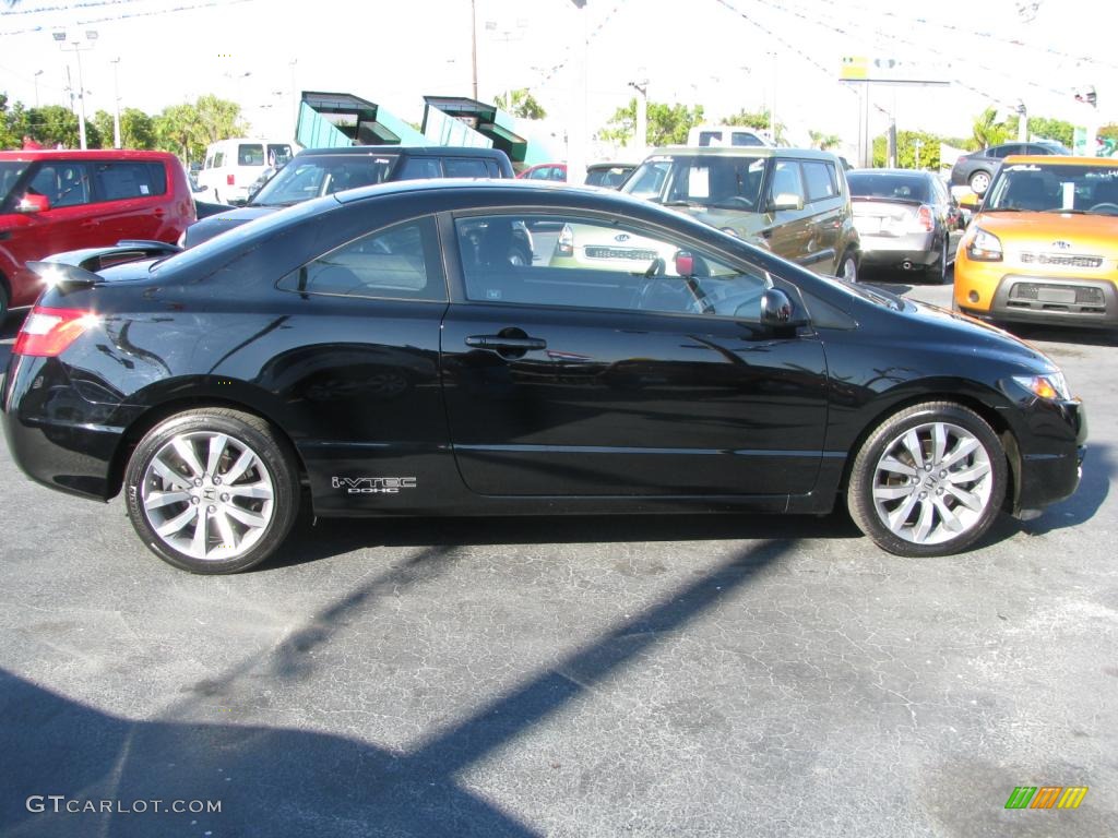 Crystal Black Pearl 2009 Honda Civic Si Coupe Exterior Photo #42061967