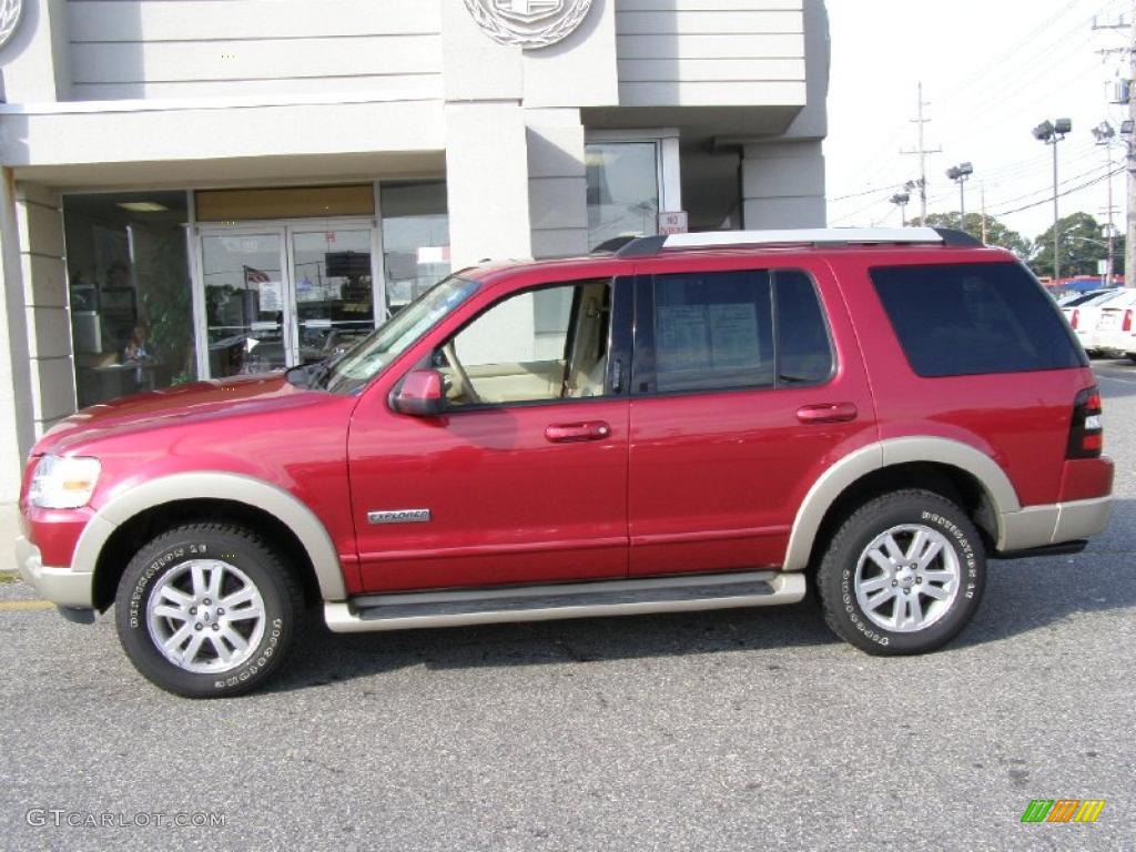 2006 Explorer Eddie Bauer 4x4 - Redfire Metallic / Camel photo #4