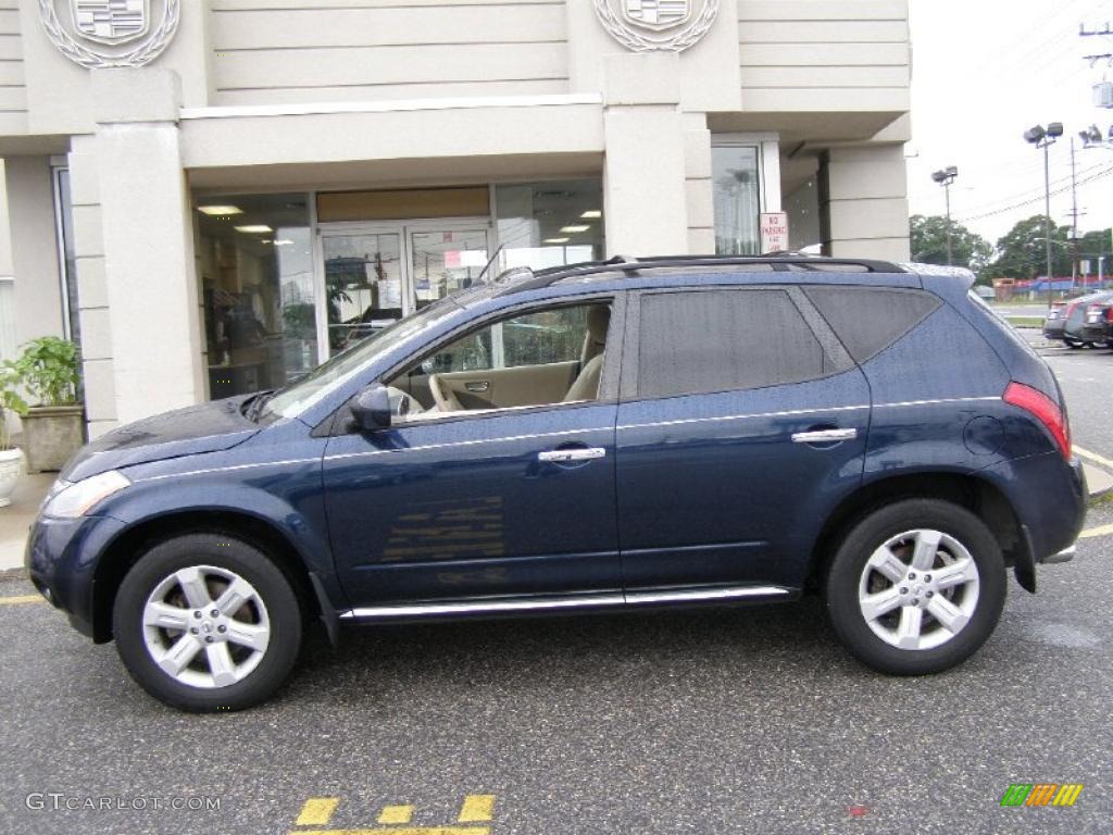 2007 Murano SL AWD - Midnight Blue Pearl / Cafe Latte photo #4