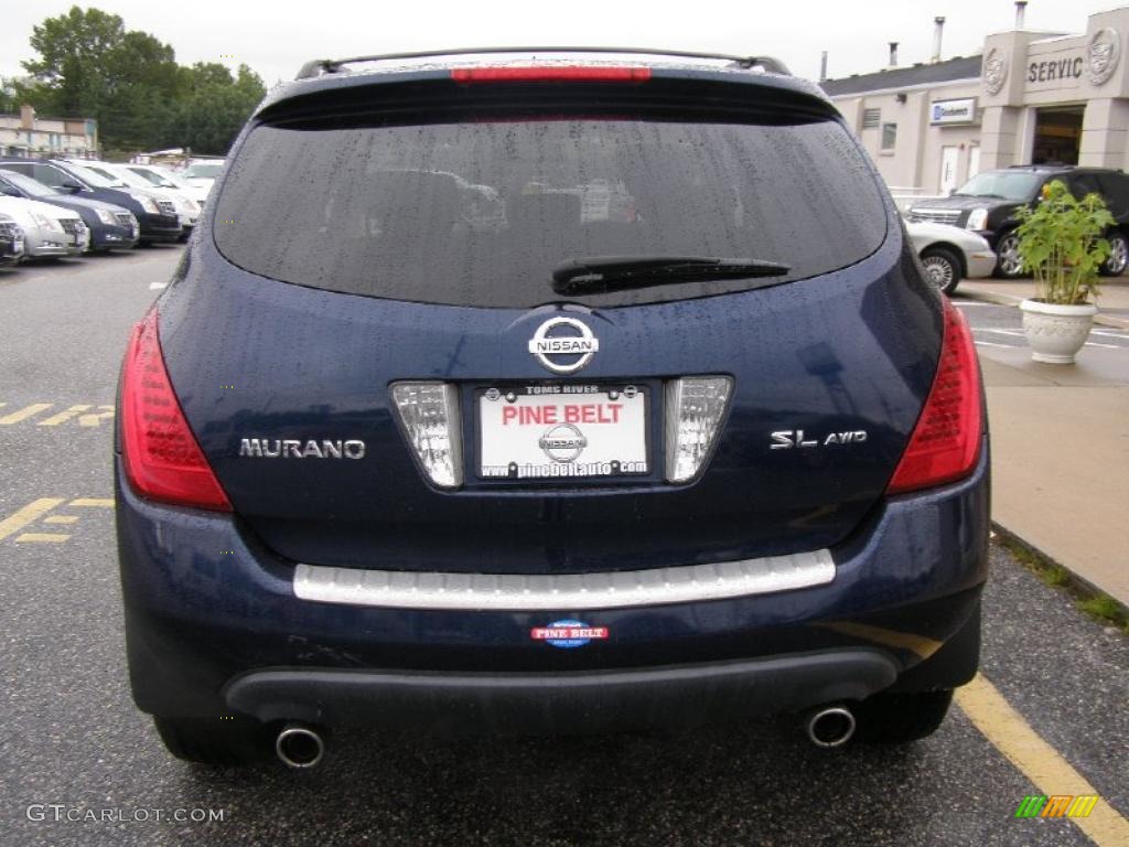 2007 Murano SL AWD - Midnight Blue Pearl / Cafe Latte photo #6