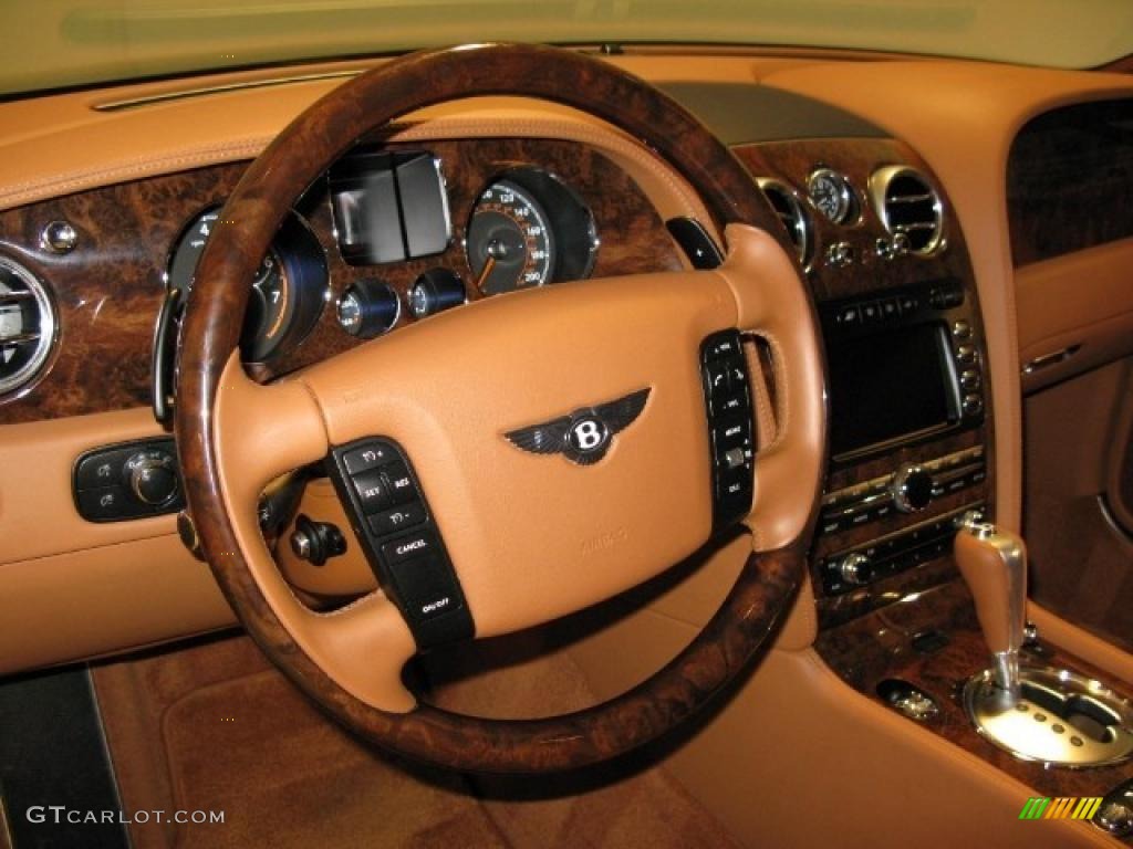 2008 Bentley Continental GT Standard Continental GT Model Saddle Steering Wheel Photo #42067599