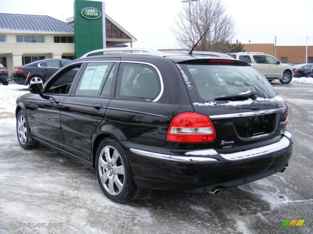 2006 X-Type 3.0 Sport Wagon - Ebony Black / Warm Charcoal photo #3