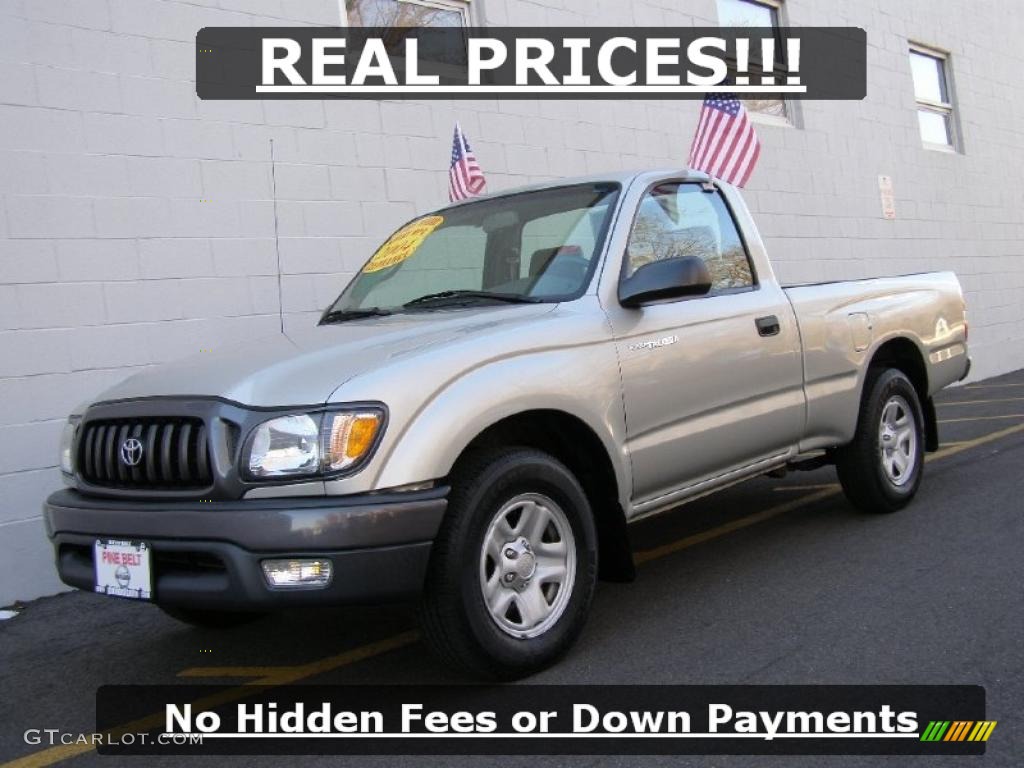 2004 Tacoma Regular Cab - Lunar Mist Metallic / Charcoal photo #1