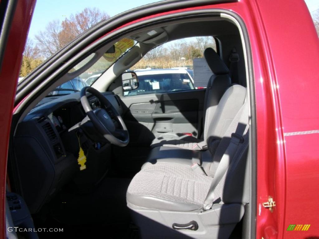 2007 Ram 1500 SXT Regular Cab - Inferno Red Crystal Pearl / Medium Slate Gray photo #10