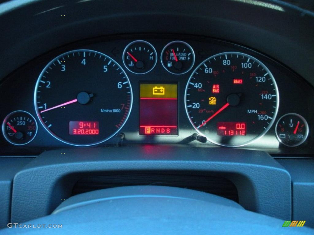 2004 Audi A6 2.7T S-Line quattro Sedan Gauges Photo #42078333