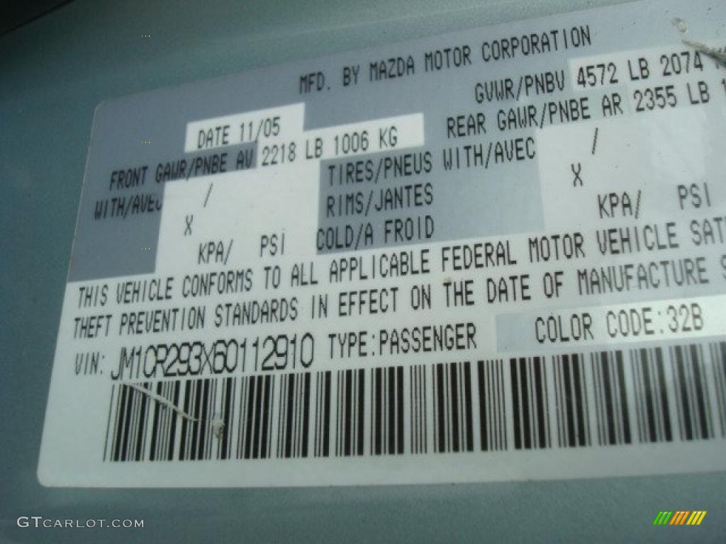 2006 MAZDA5 Sport - Stellar Silver Mica / Black photo #23